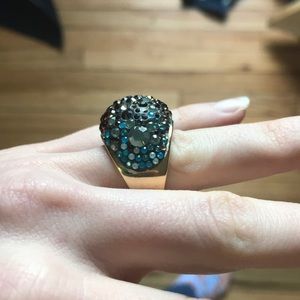 Swarovski chunky stone ring